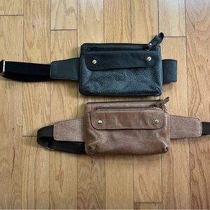 Set of two leather bags